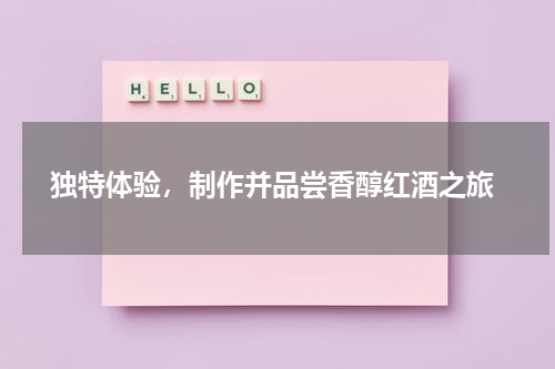  独特体验，制作并品尝香醇红酒之旅