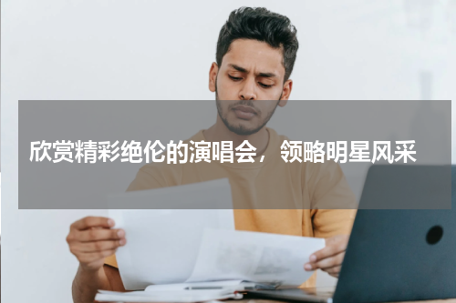  欣赏精彩绝伦的演唱会，领略明星风采