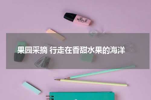  果园采摘 行走在香甜水果的海洋
