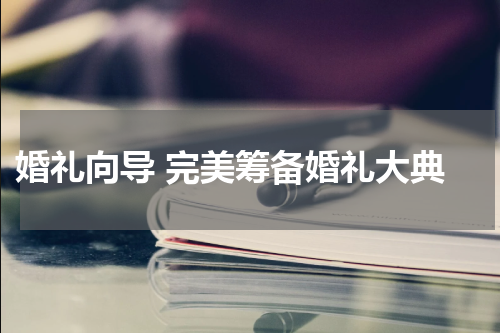  婚礼向导 完美筹备婚礼大典