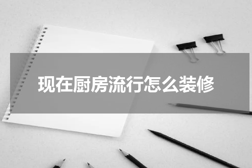 现在厨房流行怎么装修