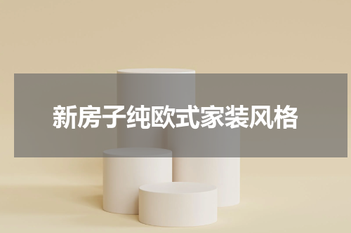 新房子纯欧式家装风格